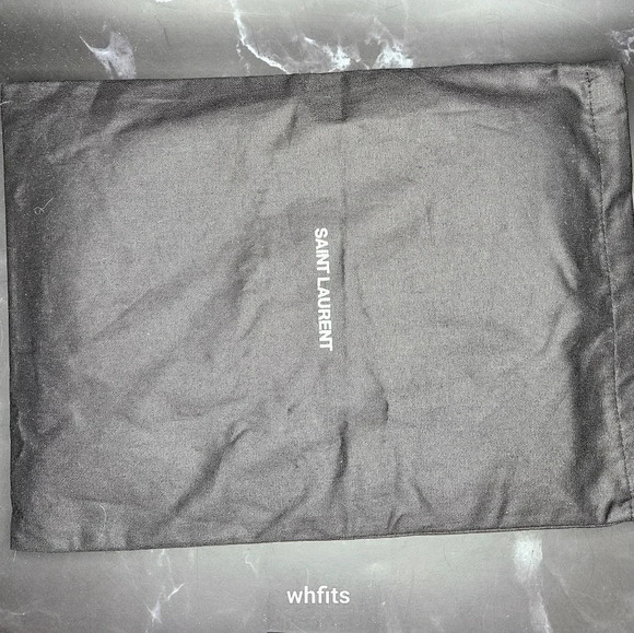 Yves Saint Laurent Black Leather Zipper Portfolio Clutch - Picture 12 of 12